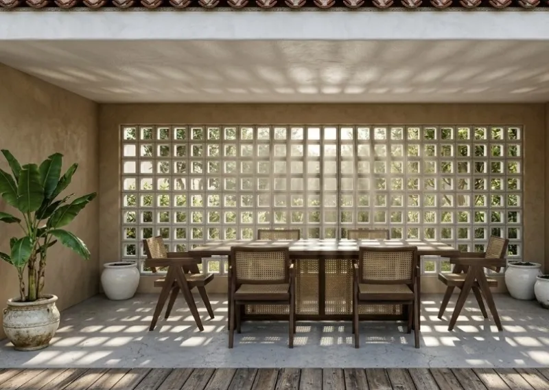 Propuesta render "Comedor en terraza"